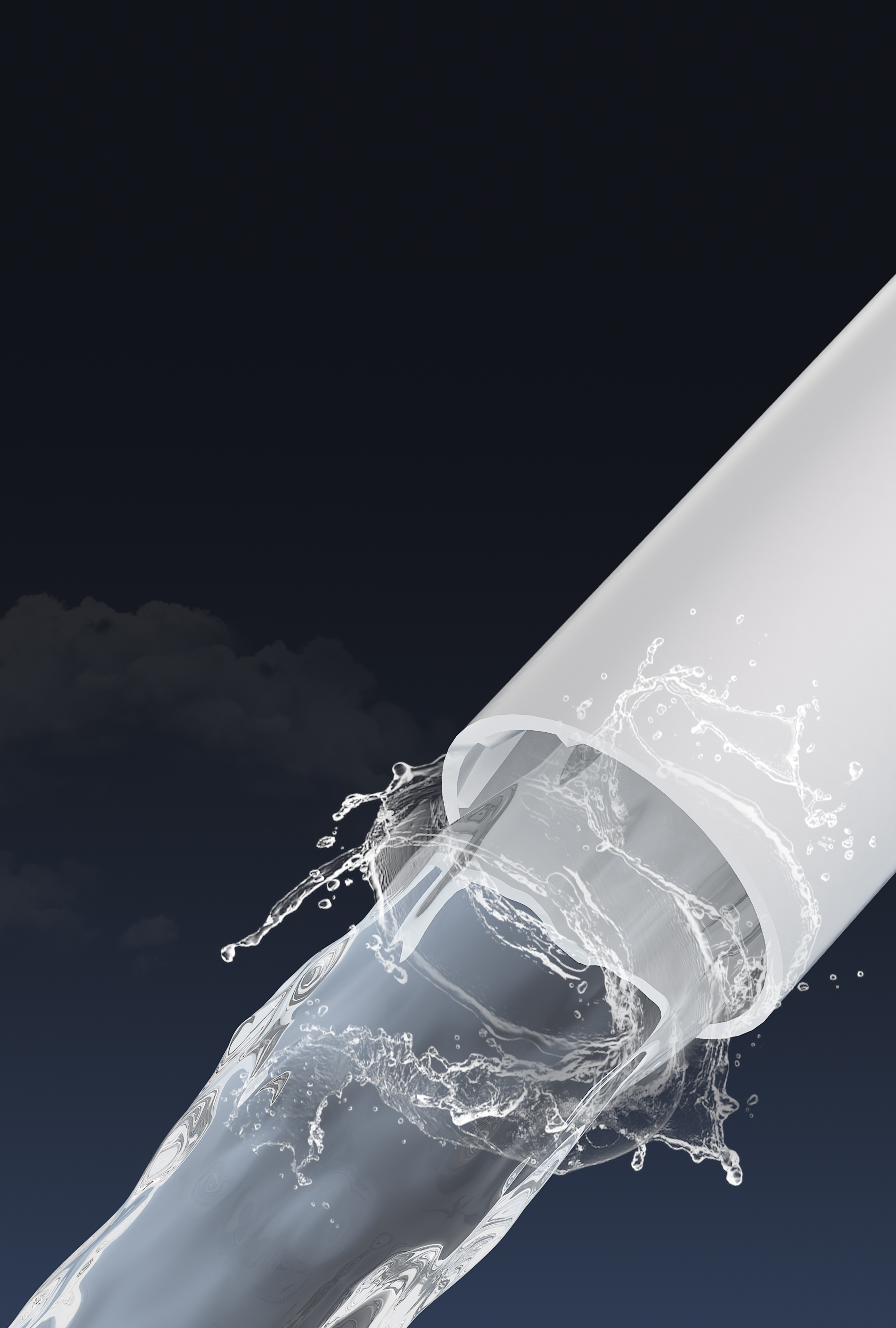 Water flow falling Le débit d'eau baisse