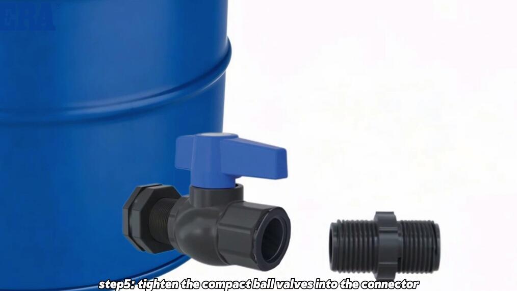 Step 5 tighten the compact ball valves into the connector Étape 5 : serrez les vannes à bille compactes dans le connecteur