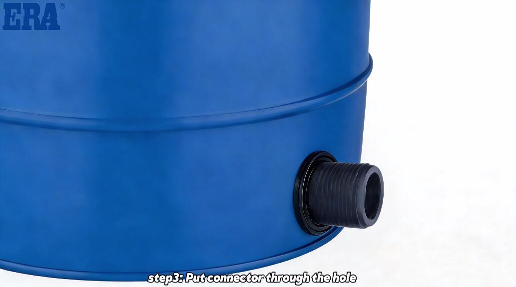 Step3 Put connector through the hole Étape 3 : placez le connecteur dans le trou