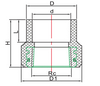 Adaptateur mâle avec insert en laiton