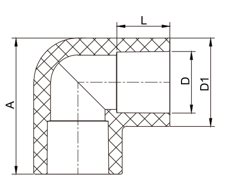 RACCORD PE HDPE À SOUDER BOUT À BOUT COUDE 90°(2)