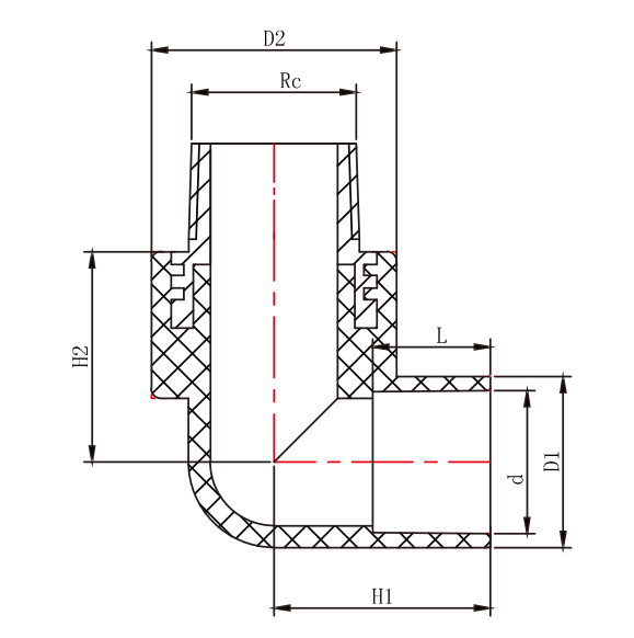 COUDE MÂLE À FILETAGE EN LAITON CPVC CTS