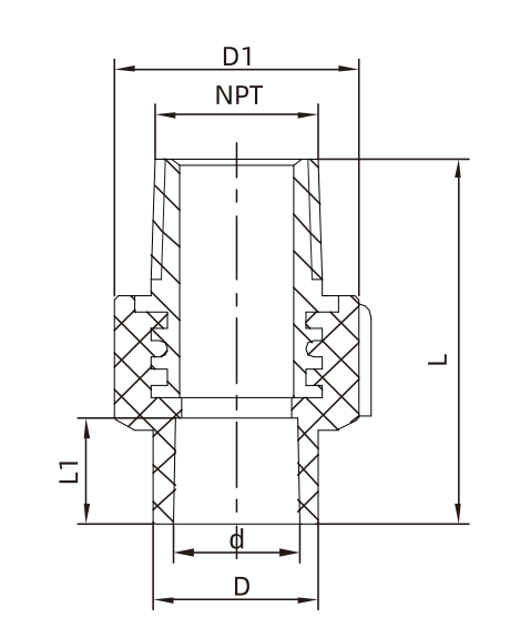 Adaptateur mâle fileté en laiton