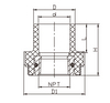 Adaptateur femelle CPVC SCH80 avec laiton