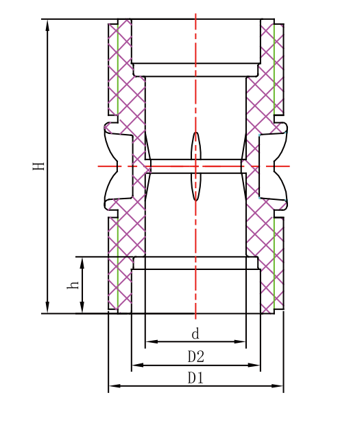 DOUILLE DE RACCORDS À COMPRESSION III PP