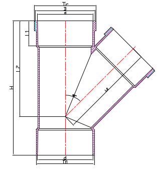 AUDT010 JONCTION 45° F/F