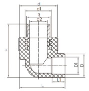 Coude à filetage mâle type S