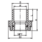 ADAPTATEUR PVC SCH80 FMALE AVEC LAITON