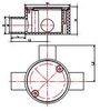 BOÎTE DE JONCTION DE CONDUIT 3 VOIES