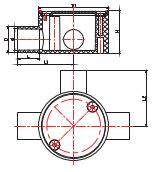 BOÎTE DE JONCTION DE CONDUIT 3 VOIES