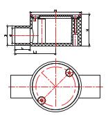 BOÎTE DE JONCTION DE CONDUIT 2 VOIES
