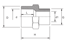 ADAPTATEUR MÂLE PVC PN10 (NPT BSPT)