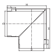RWGL004-1 CONNECTEUR D'ANGLE DROIT (EXTERNE)