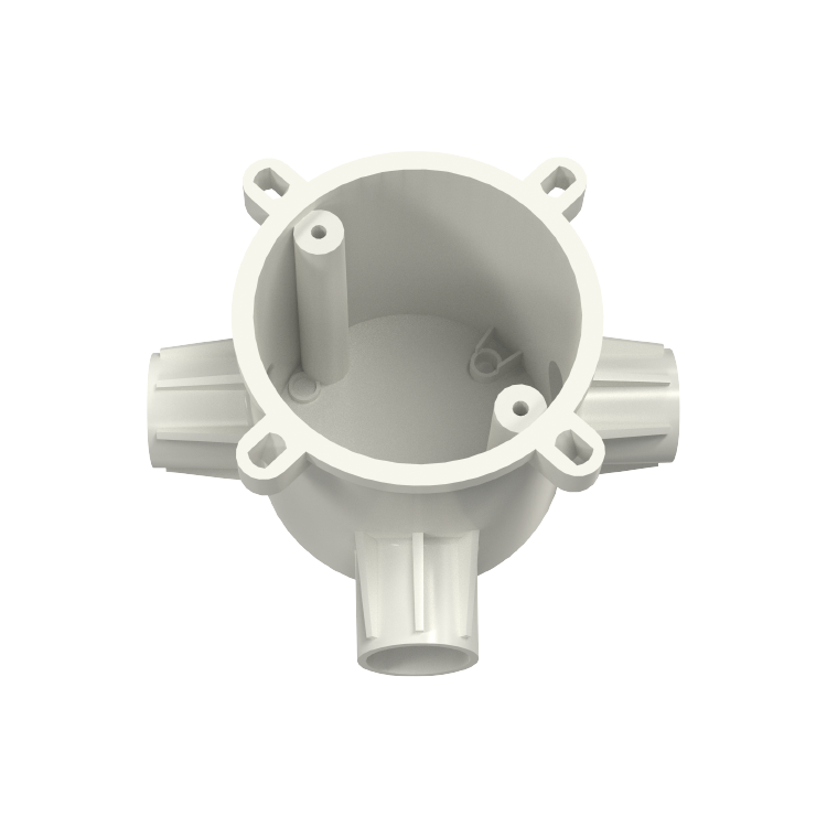 Anneau d'extension électrique isolant à trois voies en PVC-U