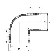 COUDE RÉDUCTEUR PVC PN10