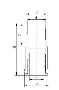 Adaptateur de conduit avec anneau de verrouillage