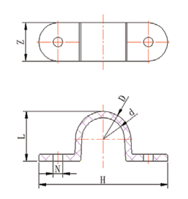 CHE005 Selle de montage de conduit