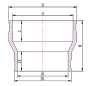 CONNECTEUR DE TUYAU DE RÉDUCTION FLEXIBLE EPVC