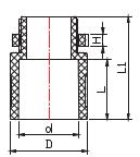 ADAPTATEUR DE CONDUIT AVEC ANNEAU DE VERROUILLAGE - LISSE À FILETÉ