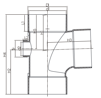 Petite jonction d'accès latérale 88° F/F