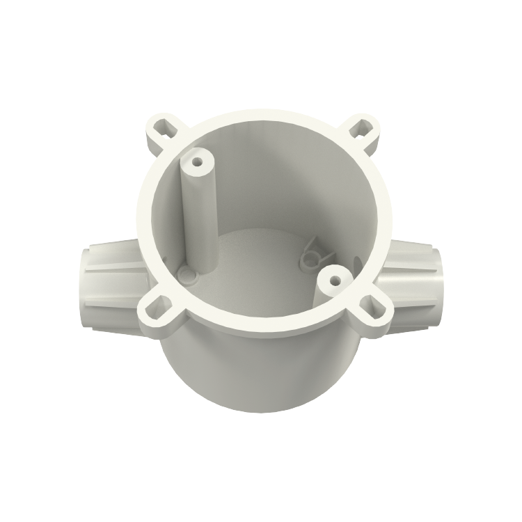 Anneau d'extension électrique bidirectionnel isolant en PVC-U