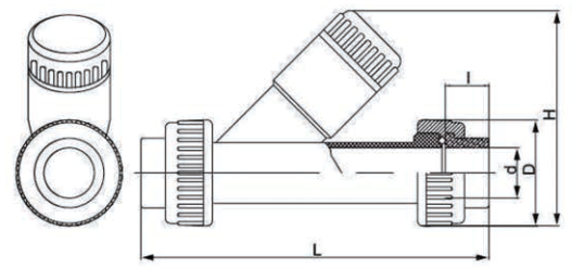 Filtre UPVC Y transparent