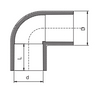 Coude à 90 degrés en PVC SCH40