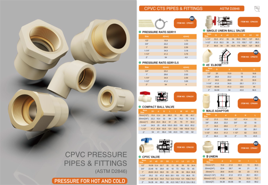 TUYAUX ET RACCORDS SOUS PRESSION CPVC ASTM D2846 (3)