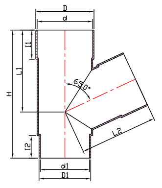 RWGA018 TÉ INCLINÉ
