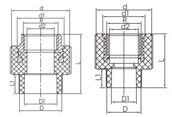 Douille filetée femelle type S