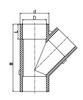 Té oblique en PVC PN10