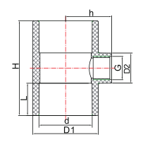 TÉ RÉDUCTEUR FEMELLE PVC PN10