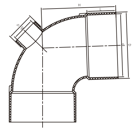Coude à 88° avec petit ACCÈS ARRIÈRE F/F