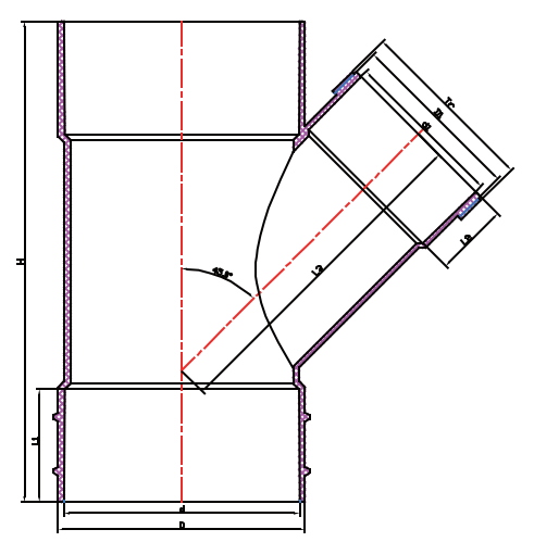 AUDT011 TÉ RÉDUCTEUR