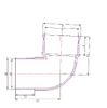 COUDE DÉCALÉ DE TUYAU DE DESCENTE À LIGNE RONDE RGUK07