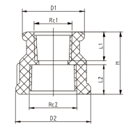 RACCORD RÉDUCTEUR PPH