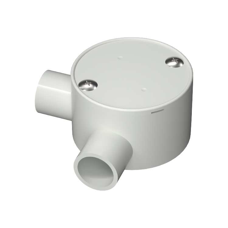 Boîte circulaire d'angle électrique isolante en PVC-U