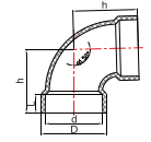 COUDE 90° EN PVC ASTM D2665 (lourd)