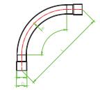 (MD) COUDE DE BALAYAGE 90° GRIS 