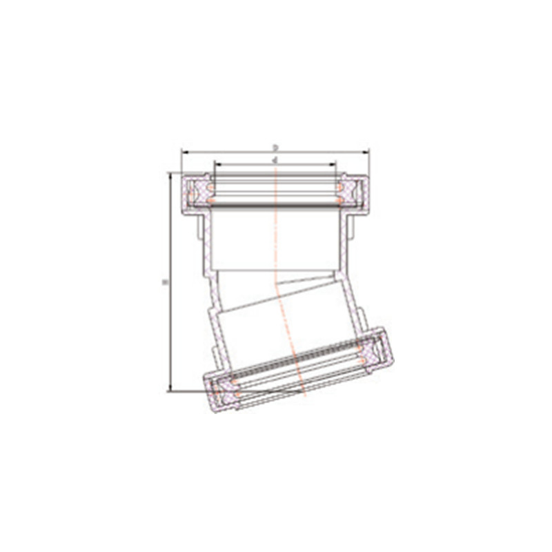 AUD032 COUDE PUSHFIT 40MM*15 DEGRÉS