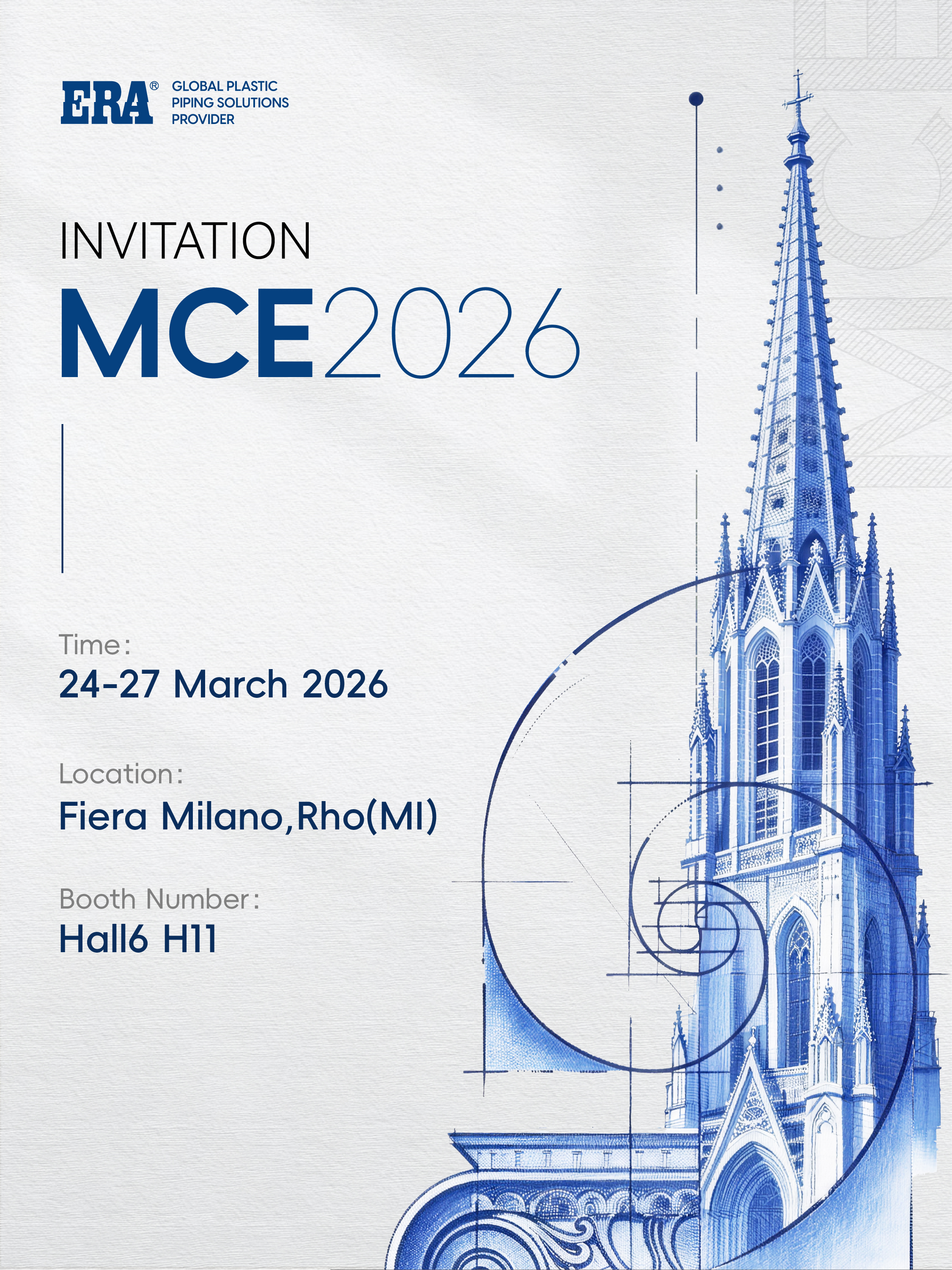 ERA MCE 2026 Solutions CVC et syst&egrave;mes d'eau Stand Hall 6 H11 Milan