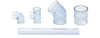 Raccords de tuyauterie en PVC-U transparent