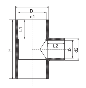 Té réducteur PVC SCH40