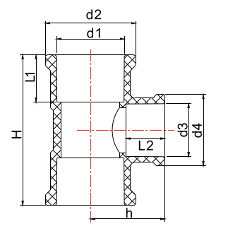 USII002 Té réducteur