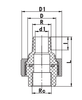 Raccord fileté M/F