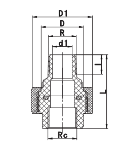 Raccord fileté M/F