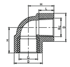 Coude femelle avec laiton TPF009