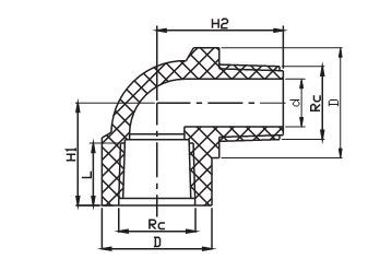  Coude 90° M/F