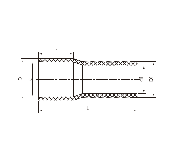 RACCORD DE TUYAU embouti en PVC