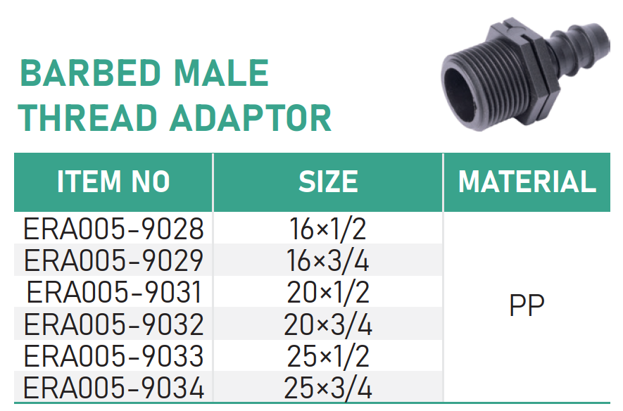 ADAPTATEUR FILETAGE M&Acirc;LE BARB&Eacute;